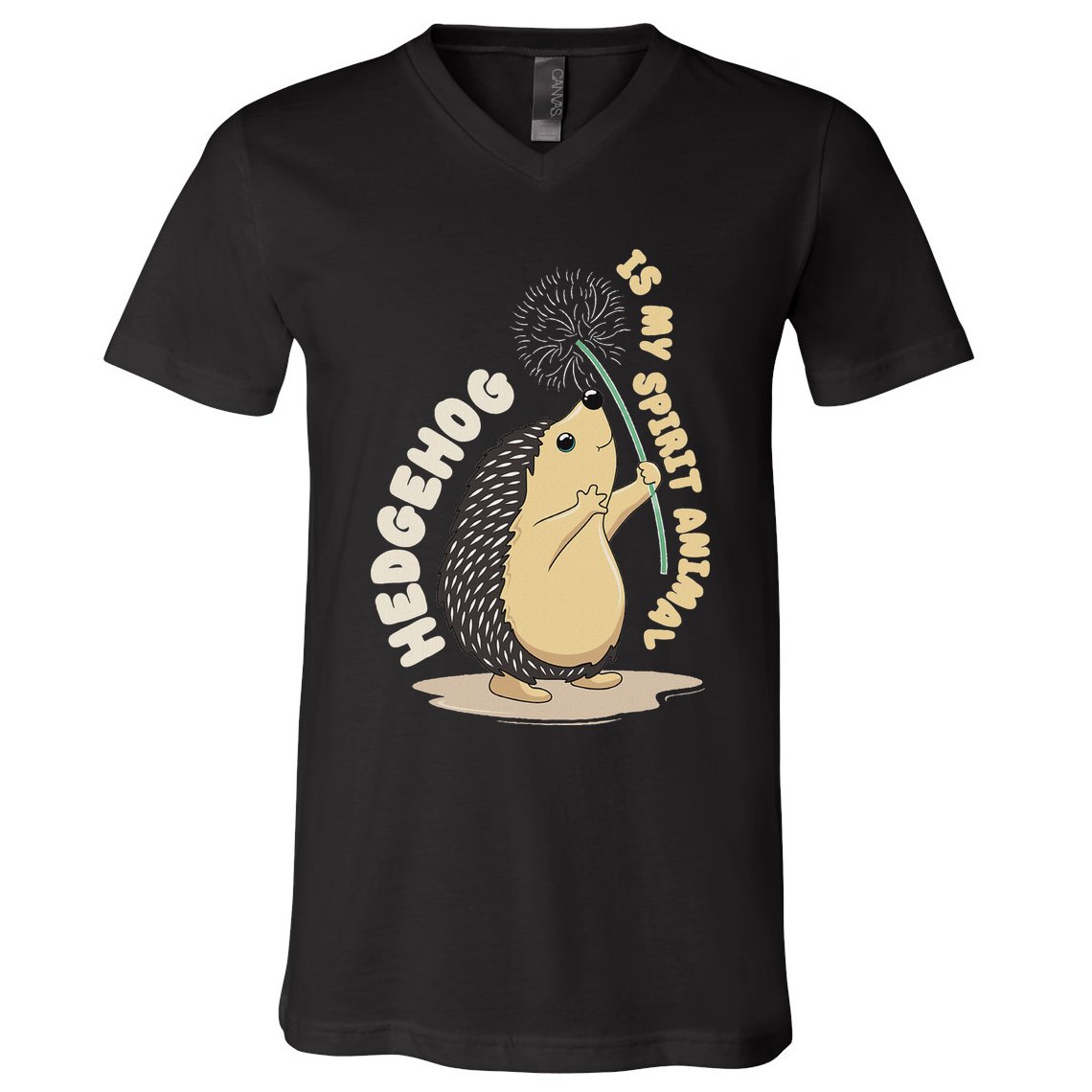 Hedgehog Is My Spirit Animal Forest Nature Hedgehog V-Neck T-Shirt