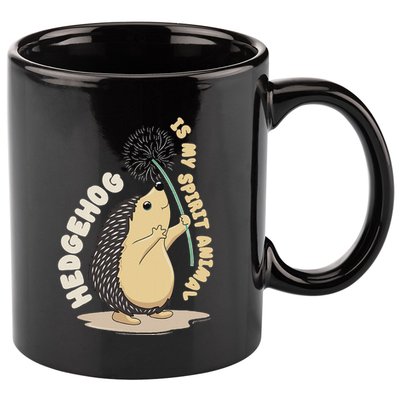 Hedgehog Is My Spirit Animal Forest Nature Hedgehog 11oz C Handle Ceramic Mug