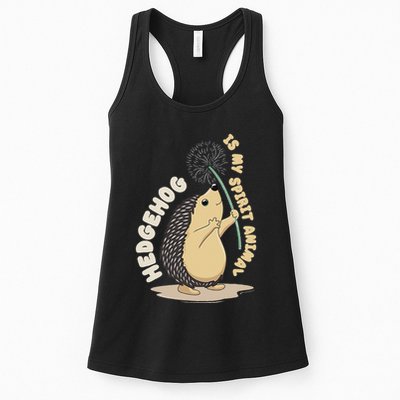 Hedgehog Is My Spirit Animal Forest Nature Hedgehog Womens Tank Top