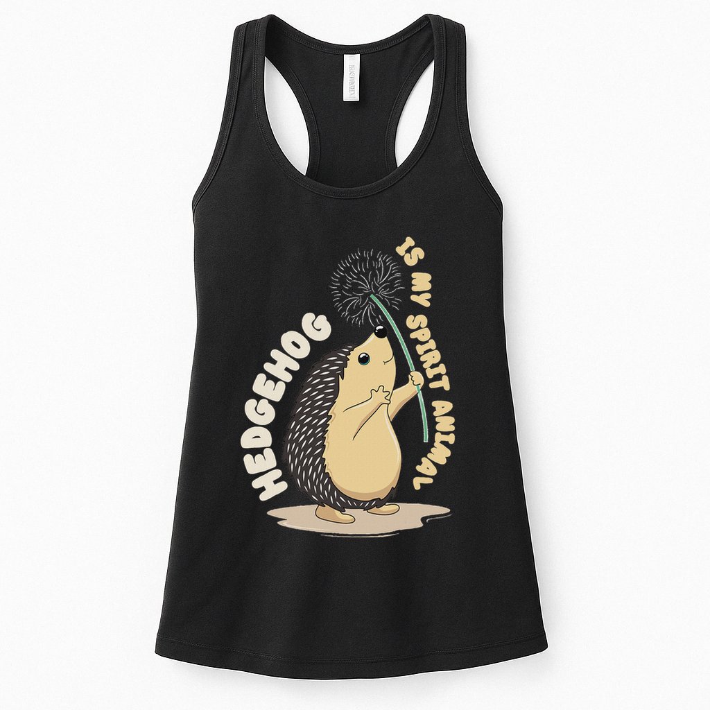 Hedgehog Is My Spirit Animal Forest Nature Hedgehog Womens Tank Top
