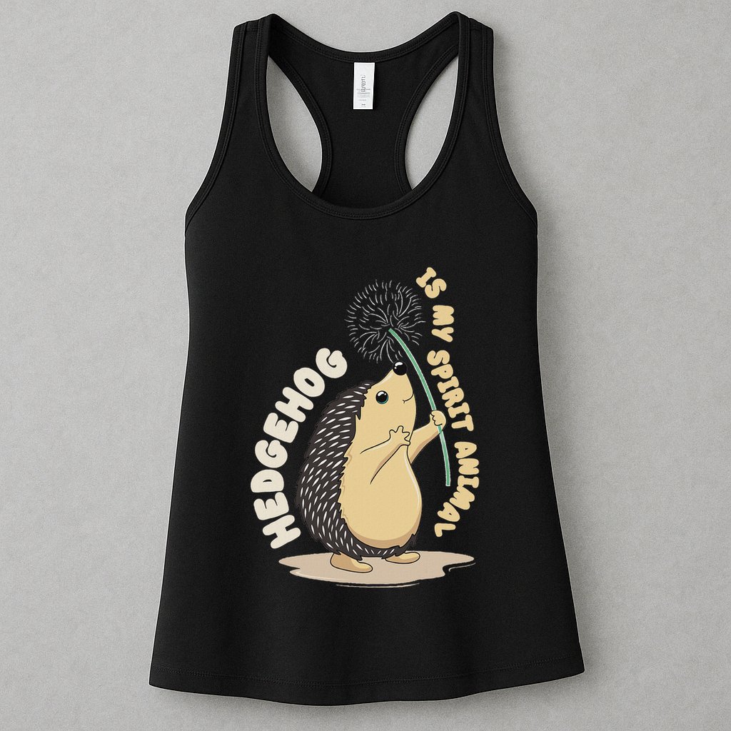 Hedgehog Is My Spirit Animal Forest Nature Hedgehog Womens Tank Top