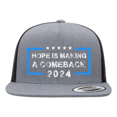 Hope Is Making A Comeback Democrats Vintage 2024 Flat Bill Trucker Hat