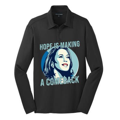 Hope Is Making A Comeback Kamala 2024 Silk Touch Performance Long Sleeve Polo