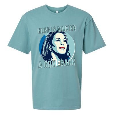 Hope Is Making A Comeback Kamala 2024 Sueded Cloud Jersey T-Shirt