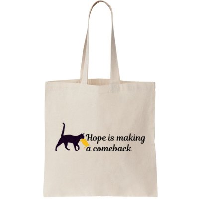 Hope Is Making A Comeback Funny Cat Trump Hair Kamala Harris Tote Bag