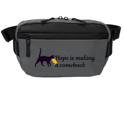 Hope Is Making A Comeback Funny Cat Trump Hair Kamala Harris Crossbody Pack