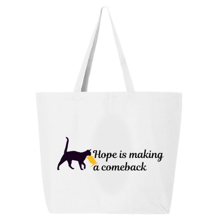 Hope Is Making A Comeback Funny Cat Trump Hair Kamala Harris 25L Jumbo Tote