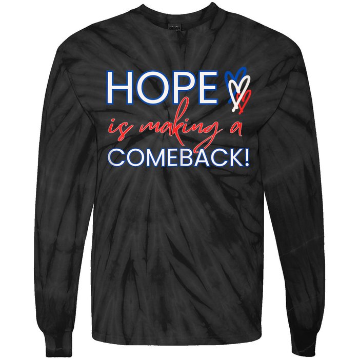 Hope Is Making A Comeback In Red White & Blue Tie-Dye Long Sleeve Shirt