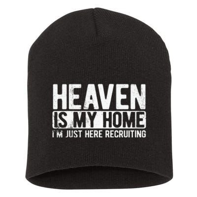 Heaven Is My Home Christian Religious Jesus Short Acrylic Beanie