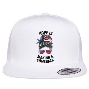 Hope Is Making A Come Back Kamala Harris 2024 Election Girl Flat Bill Trucker Hat