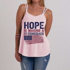 Hope Is Making A Comeback Us Flag Kamala Harris Tim Walz Premium Women's Strappy Tank