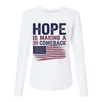 Hope Is Making A Comeback Us Flag Kamala Harris Tim Walz Premium Womens Cotton Relaxed Long Sleeve T-Shirt