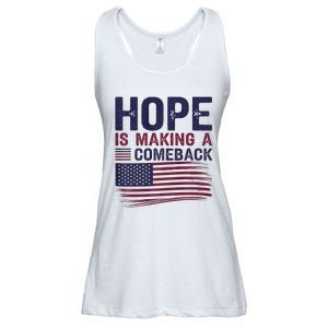 Hope Is Making A Comeback Us Flag Kamala Harris Tim Walz Premium Ladies Essential Flowy Tank