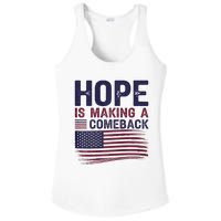 Hope Is Making A Comeback Us Flag Kamala Harris Tim Walz Premium Ladies PosiCharge Competitor Racerback Tank