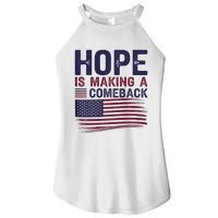 Hope Is Making A Comeback Us Flag Kamala Harris Tim Walz Premium Women's Perfect Tri Rocker Tank