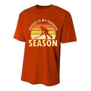 Hockey Is My Favorite Season Retro Field Hockey Player Meaningful Gift Performance Sprint T-Shirt