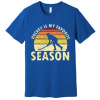 Hockey Is My Favorite Season Retro Field Hockey Player Meaningful Gift Premium T-Shirt