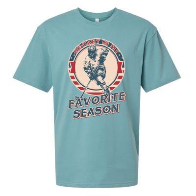 Hockey Is My Favorite Season Vintage Hockey Lovers Gift Sueded Cloud Jersey T-Shirt