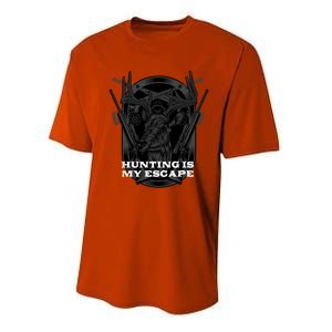 Hunting Is My Escape Introvert Hunter Antisocial Meaningful Gift Performance Sprint T-Shirt