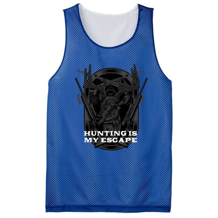 Hunting Is My Escape Introvert Hunter Antisocial Meaningful Gift Mesh Reversible Basketball Jersey Tank