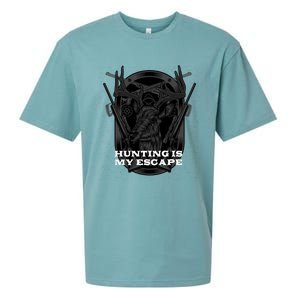 Hunting Is My Escape Introvert Hunter Antisocial Meaningful Gift Sueded Cloud Jersey T-Shirt