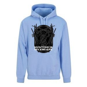 Hunting Is My Escape Introvert Hunter Antisocial Meaningful Gift Unisex Surf Hoodie