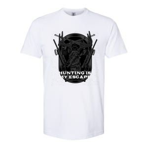 Hunting Is My Escape Introvert Hunter Antisocial Meaningful Gift Softstyle CVC T-Shirt