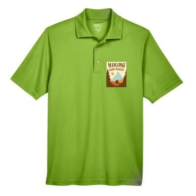 Hiking Is My Escape From Reality Men's Origin Performance Pique Polo