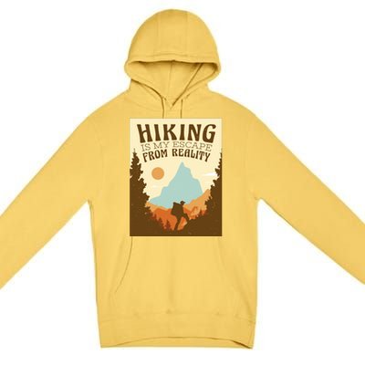 Hiking Is My Escape From Reality Premium Pullover Hoodie