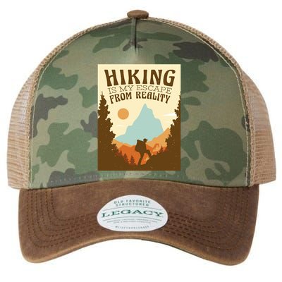 Hiking Is My Escape From Reality Legacy Tie Dye Trucker Hat
