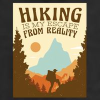 Hiking Is My Escape From Reality 7 Panel Mesh Trucker Snapback Hat