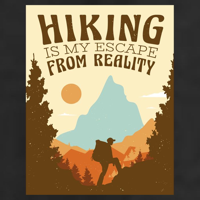 Hiking Is My Escape From Reality 7 Panel Mesh Trucker Snapback Hat