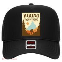 Hiking Is My Escape From Reality High Crown Mesh Back Trucker Hat
