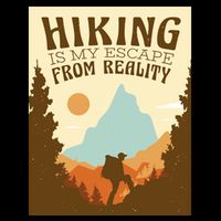 Hiking Is My Escape From Reality Drawstring Bag
