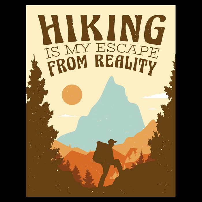 Hiking Is My Escape From Reality Drawstring Bag