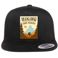 Hiking Is My Escape From Reality Flat Bill Trucker Hat