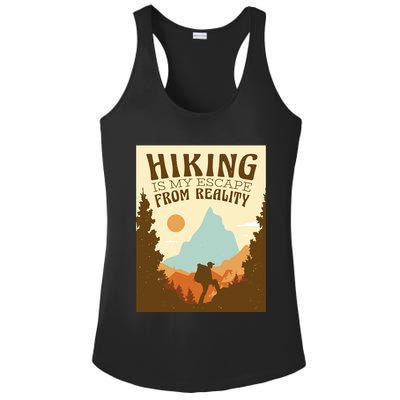 Hiking Is My Escape From Reality Ladies PosiCharge Competitor Racerback Tank