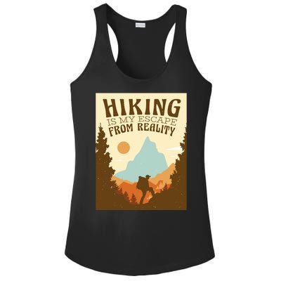 Hiking Is My Escape From Reality Ladies PosiCharge Competitor Racerback Tank