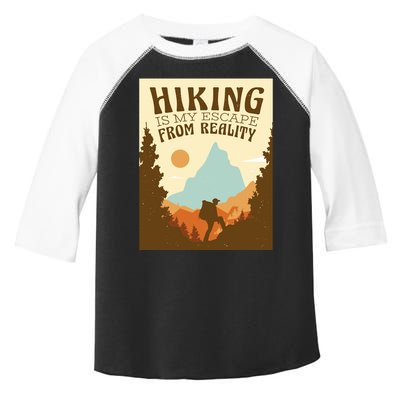Hiking Is My Escape From Reality Toddler Fine Jersey T-Shirt