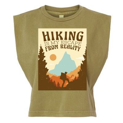 Hiking Is My Escape From Reality Garment-Dyed Women's Muscle Tee