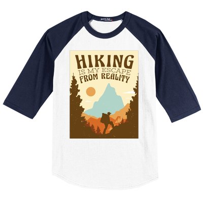 Hiking Is My Escape From Reality Baseball Sleeve Shirt