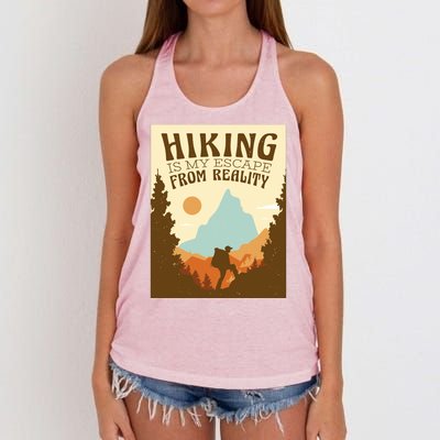 Hiking Is My Escape From Reality Women's Knotted Racerback Tank