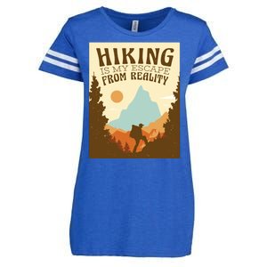 Hiking Is My Escape From Reality Enza Ladies Jersey Football T-Shirt