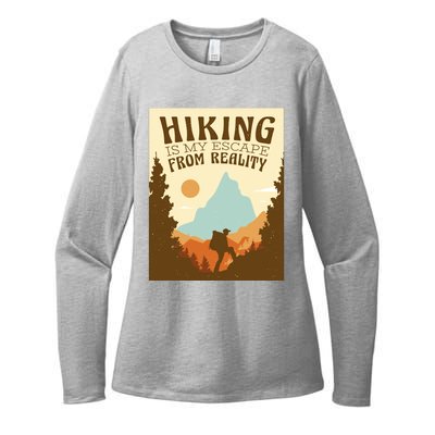 Hiking Is My Escape From Reality Womens CVC Long Sleeve Shirt