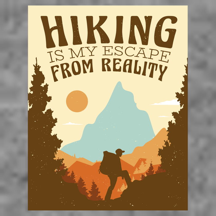 Hiking Is My Escape From Reality Pom Pom 12in Knit Beanie