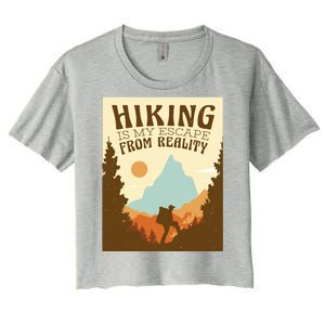 Hiking Is My Escape From Reality Women's Crop Top Tee