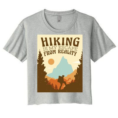 Hiking Is My Escape From Reality Women's Crop Top Tee