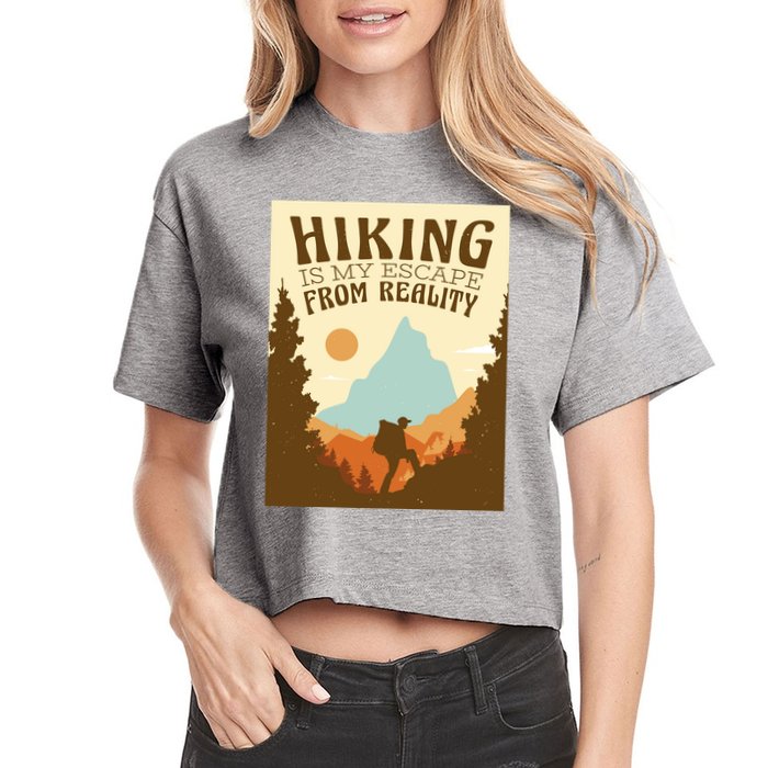 Hiking Is My Escape From Reality Crop Top