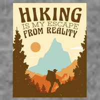 Hiking Is My Escape From Reality Cropped Pullover Crew