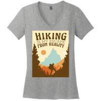 Hiking Is My Escape From Reality Women's V-Neck T-Shirt